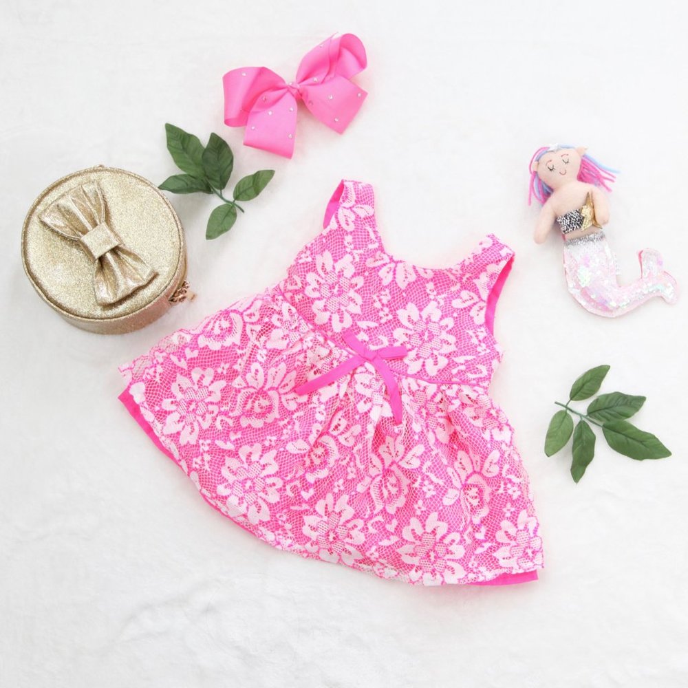 Fuchsia Lace Toddler Top